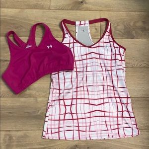 Under Armour top and sports bra